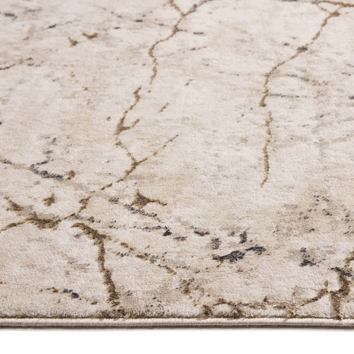 Origins Calacatta Earth Marble Design Rug - beUNIQ - Calacatta Earth - 67x230 - cream and greige rug