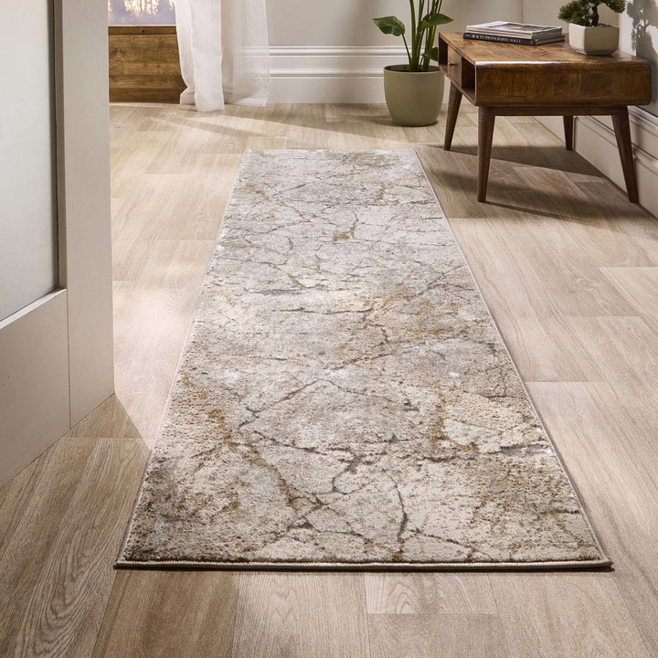 Origins Calacatta Earth Marble Design Rug - beUNIQ - Calacatta Earth - 80x150 - cream and greige rug