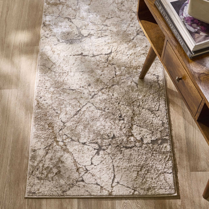 Origins Calacatta Earth Marble Design Rug - beUNIQ - Calacatta Earth - 80x150 - cream and greige rug