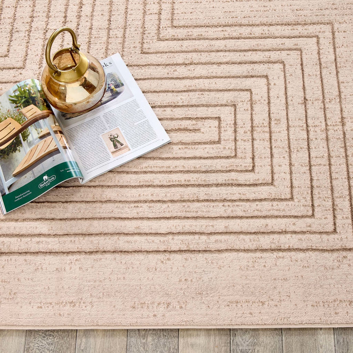 Origins Calacatta Lines Patterned Area Rug Natural - beUNIQ - Calacatta Lines rug - 80x150 - Created by Product Upload