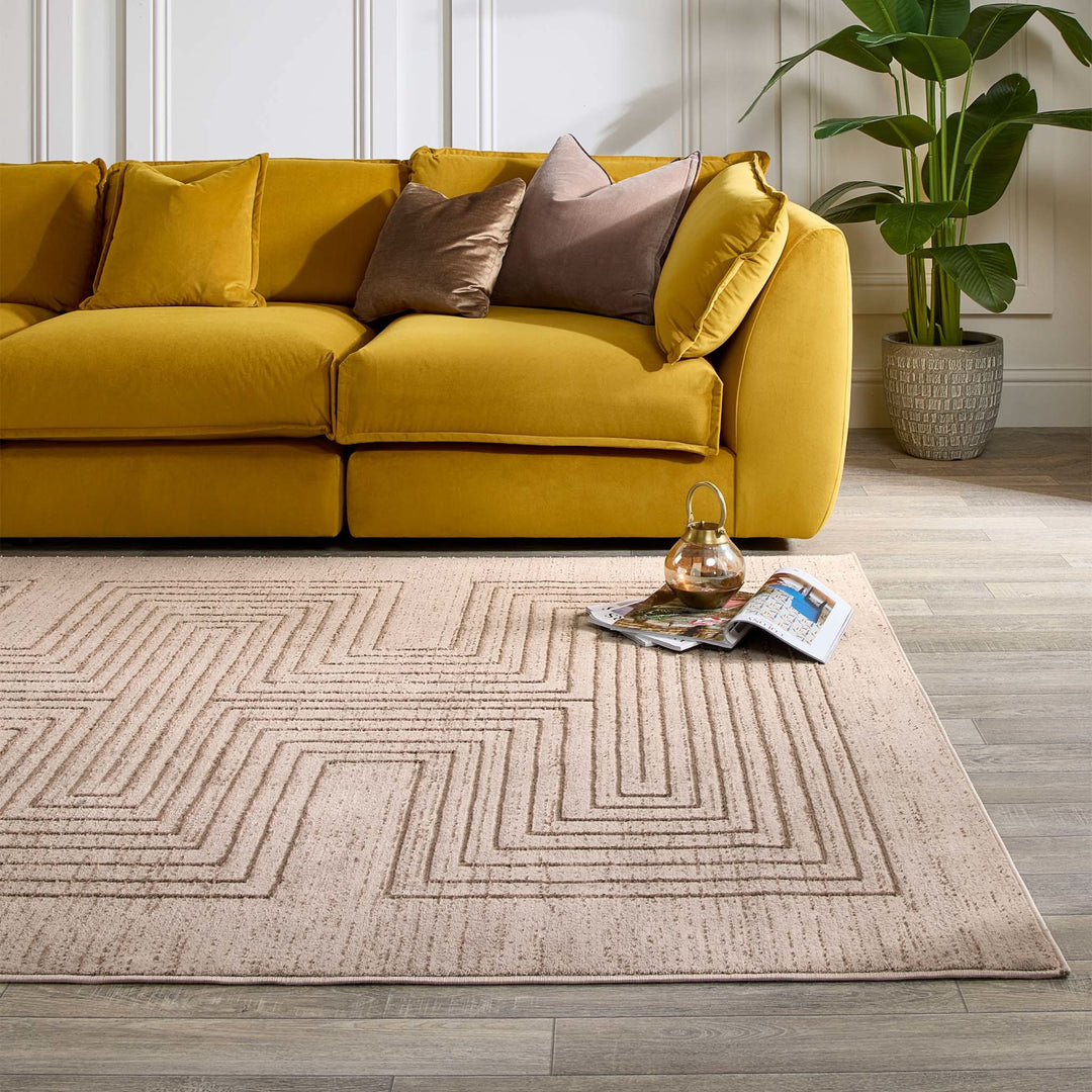 Origins Calacatta Lines Patterned Area Rug Natural - beUNIQ - Calacatta Lines rug - 80x150 - Created by Product Upload