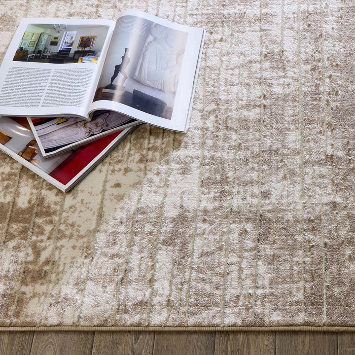 Origins Calacatta Mist Patterned Area Rug Cream - beUNIQ - Cream Rug - 80x150 - Created by Product Upload