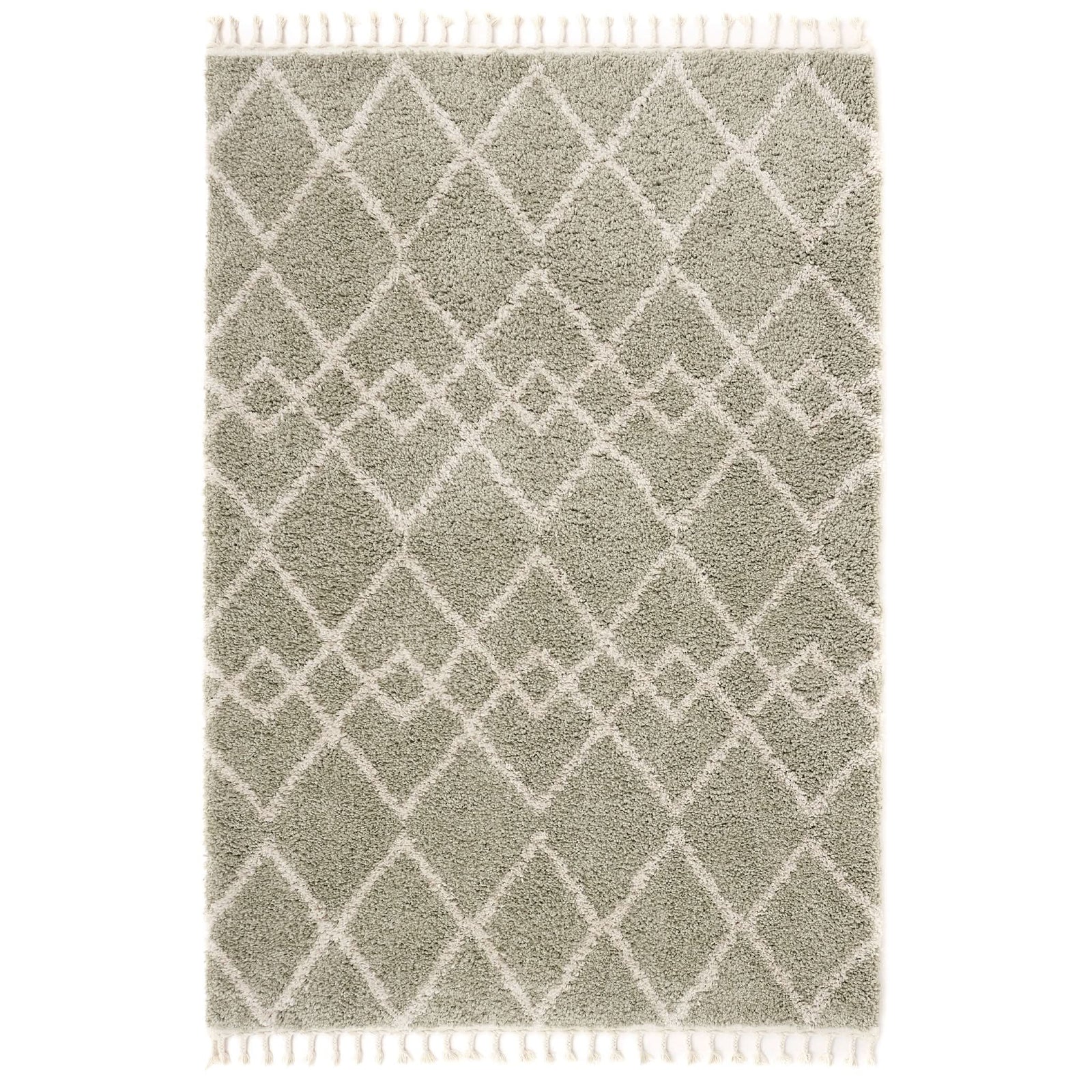Origins Casablanca Rug Layered Diamond Pattern Eucalyptus Green - beUNIQ - Created by Product Upload - 80x150 - Easy care rug