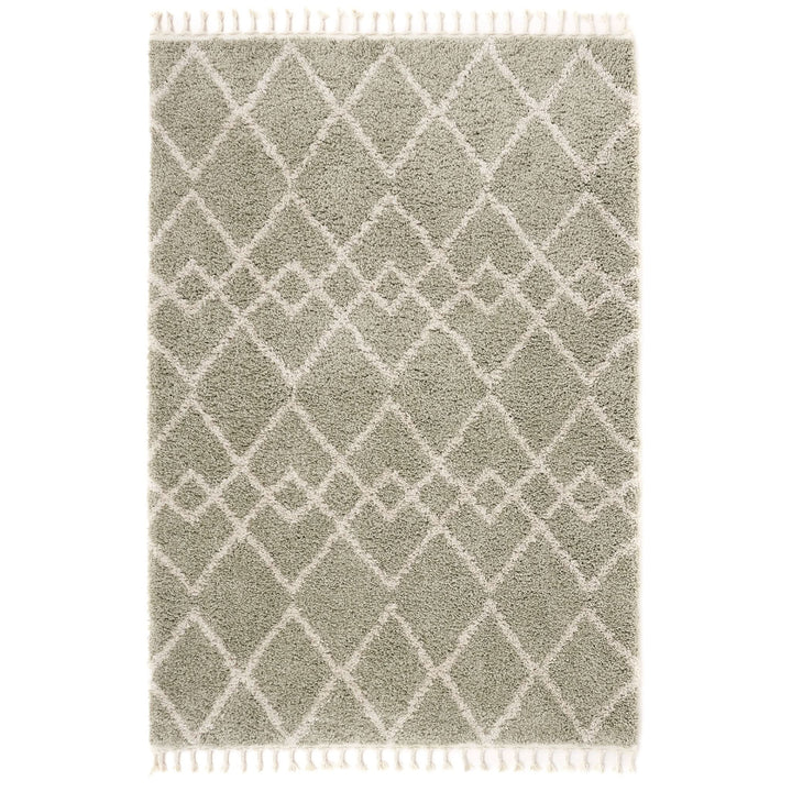 Origins Casablanca Rug Layered Diamond Pattern Eucalyptus Green - beUNIQ - Created by Product Upload - 80x150 - Easy care rug