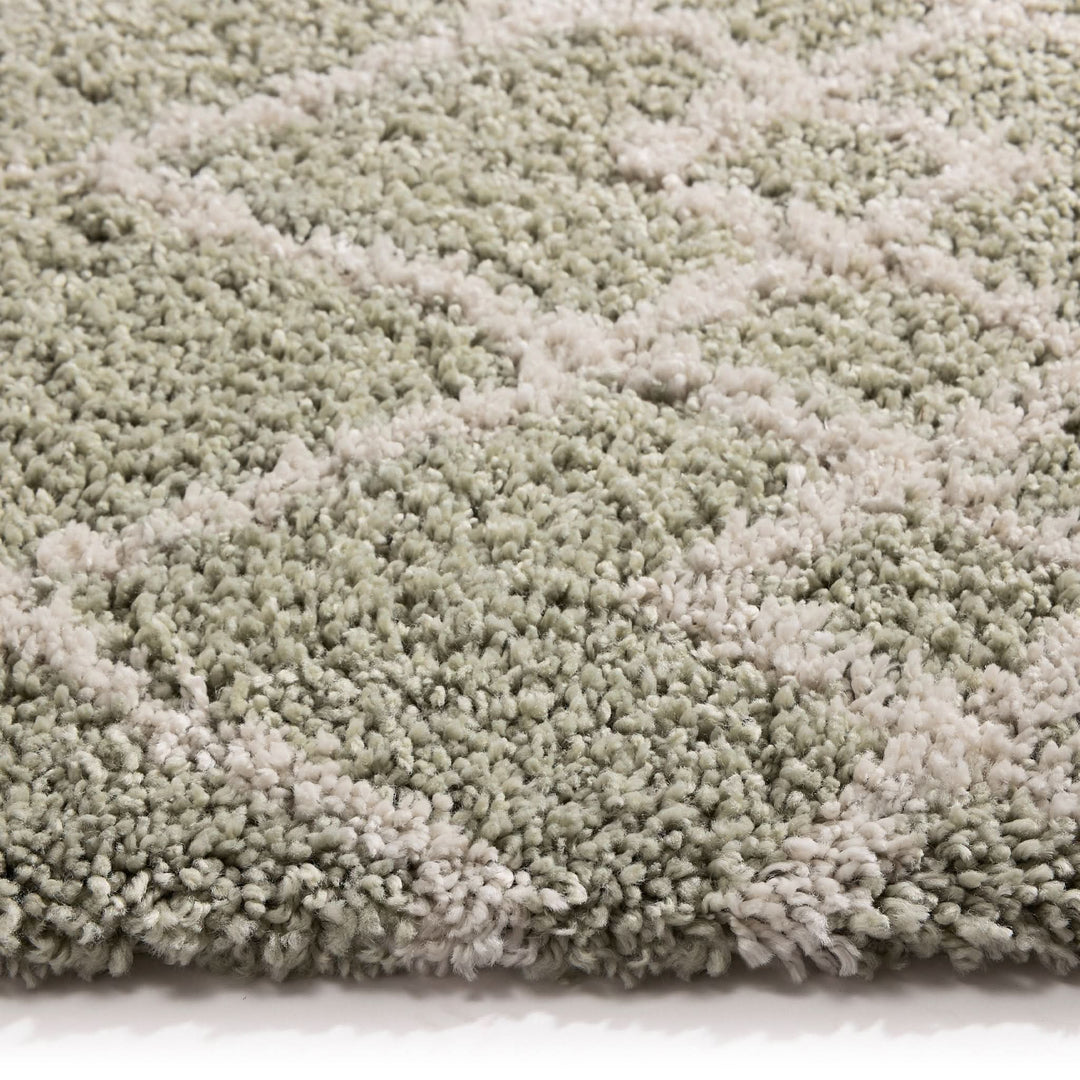 Origins Casablanca Rug Layered Diamond Pattern Eucalyptus Green - beUNIQ - Created by Product Upload - 80x150 - Easy care rug