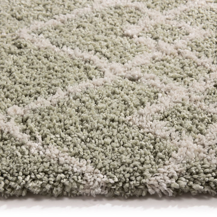 Origins Casablanca Rug Layered Diamond Pattern Eucalyptus Green - beUNIQ - Created by Product Upload - 80x150 - Easy care rug