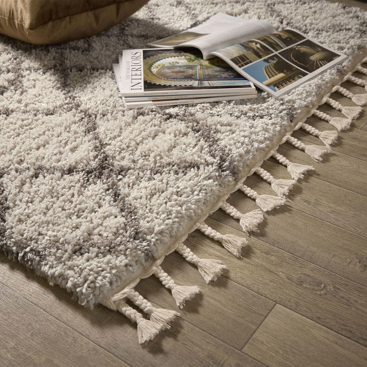 Origins Casablanca Ivory Light Brown Rug Patterned Diamond Design - beUNIQ - Created by Product Upload - 80x150 - diamond pattern rug