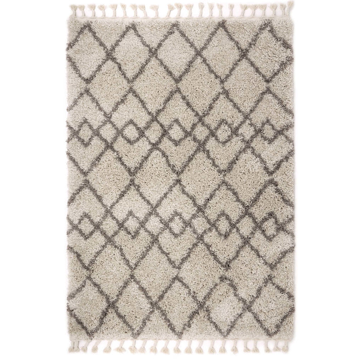 Origins Casablanca Ivory Light Brown Rug Patterned Diamond Design - beUNIQ - Created by Product Upload - 80x150 - diamond pattern rug