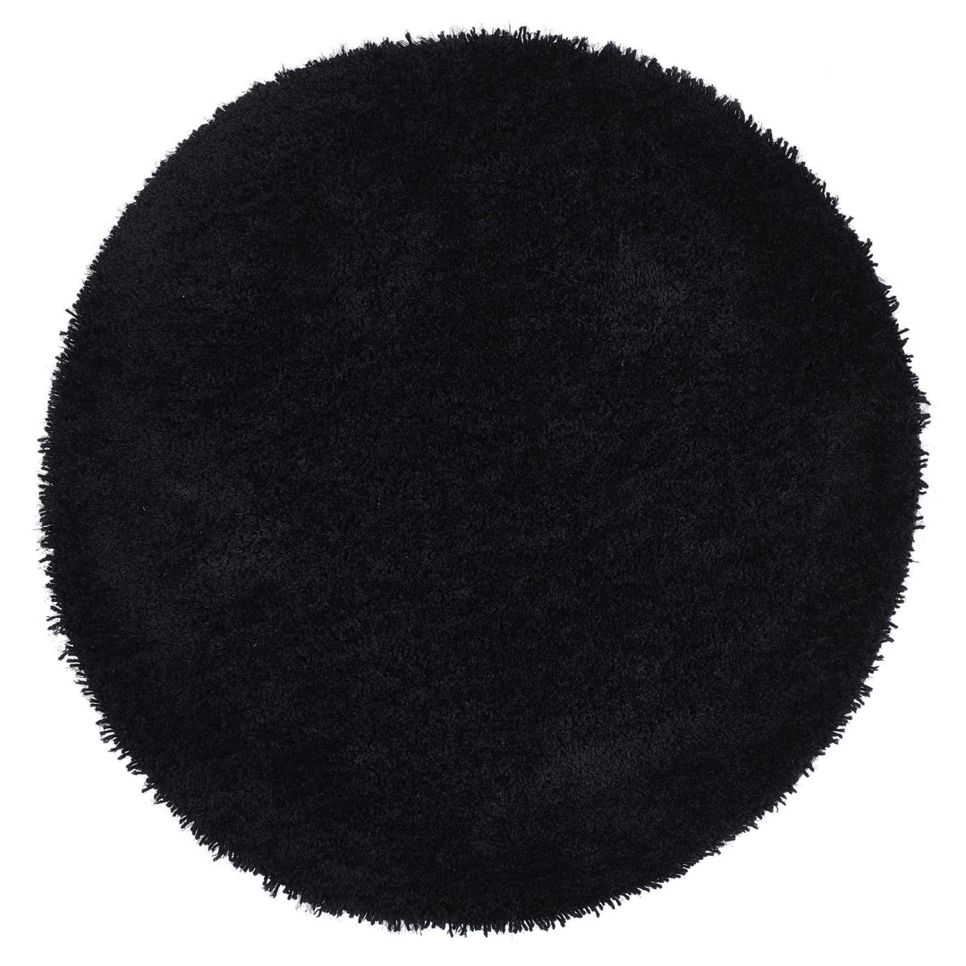 Origins Chicago Black Shaggy Rug Soft Hand Tufted Polyester - beUNIQ - Bedroom Rug - 133x133 - Black Shaggy Rug