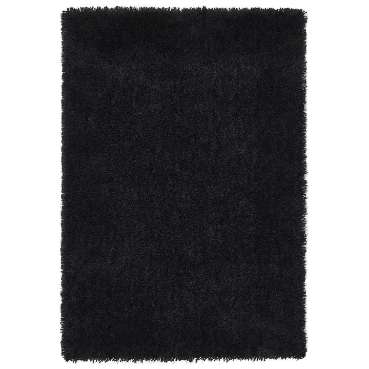 Origins Chicago Black Shaggy Rug Soft Hand Tufted Polyester - beUNIQ - Bedroom Rug - 090x150 - Black Shaggy Rug