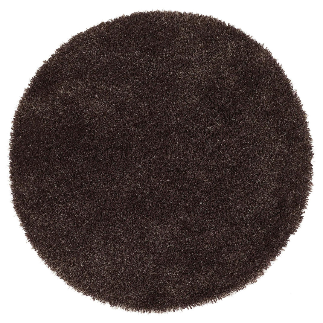 Origins Chicago Chocolate Hand - Tufted Shaggy Pile Soft Area Rug - beUNIQ - Chocolate Shaggy Rug - 133xCIR - Created by Product Upload