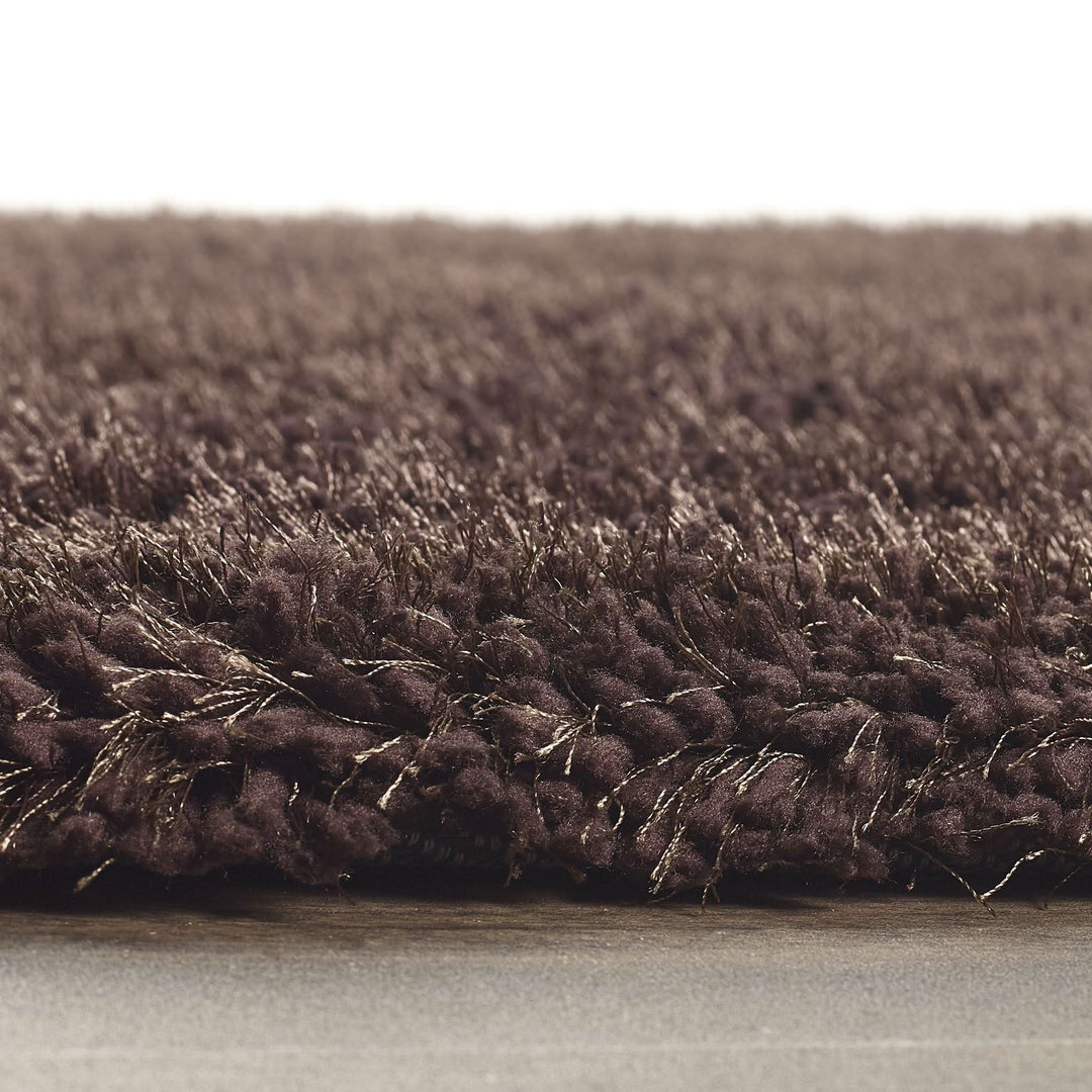 Origins Chicago Chocolate Hand - Tufted Shaggy Pile Soft Area Rug - beUNIQ - Chocolate Shaggy Rug - 133xCIR - Created by Product Upload