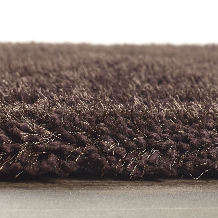 Origins Chicago Chocolate Hand - Tufted Shaggy Pile Soft Area Rug - beUNIQ - Chocolate Shaggy Rug - 133xCIR - Created by Product Upload