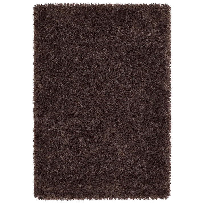 Origins Chicago Chocolate Hand - Tufted Shaggy Pile Soft Area Rug - beUNIQ - Chocolate Shaggy Rug - 090x150 - Created by Product Upload