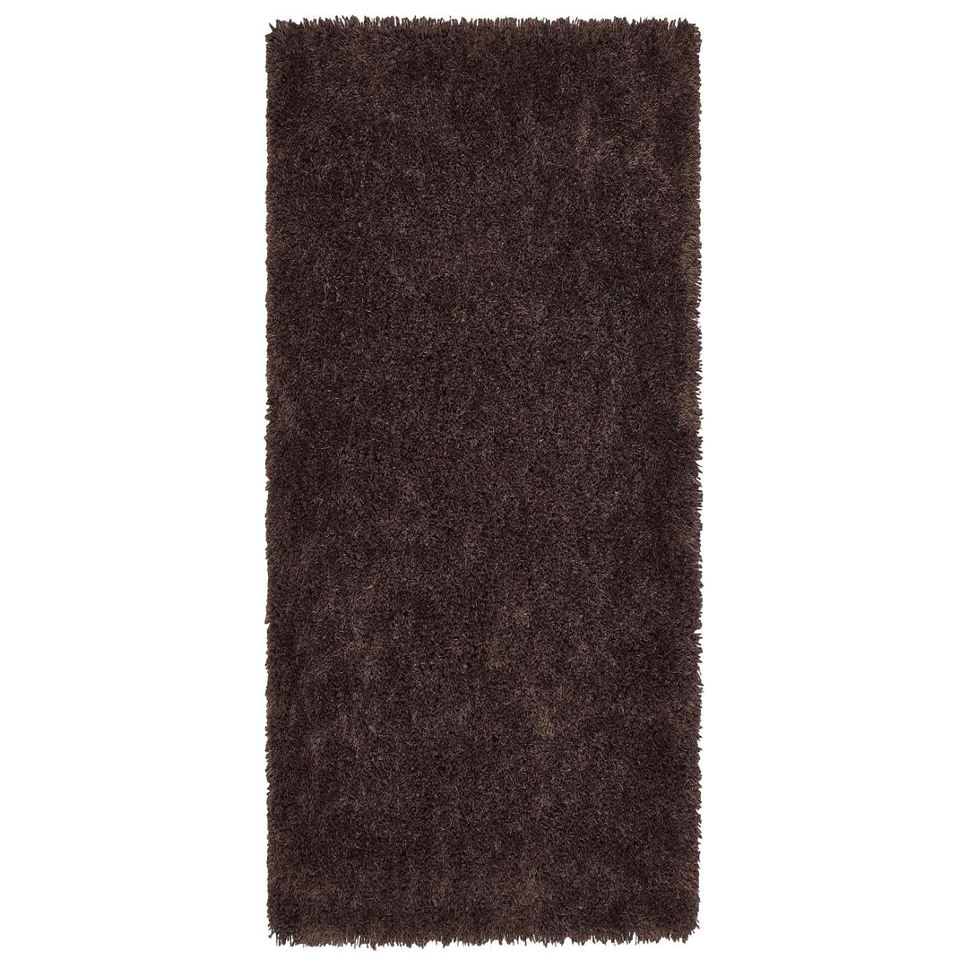 Origins Chicago Chocolate Hand - Tufted Shaggy Pile Soft Area Rug - beUNIQ - Chocolate Shaggy Rug - 067x200 - Created by Product Upload