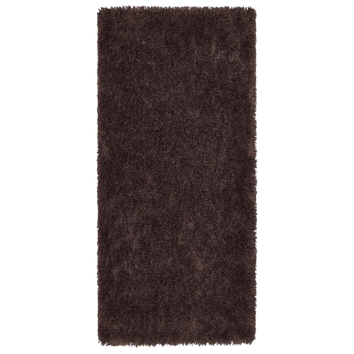 Origins Chicago Chocolate Hand - Tufted Shaggy Pile Soft Area Rug - beUNIQ - Chocolate Shaggy Rug - 067x200 - Created by Product Upload
