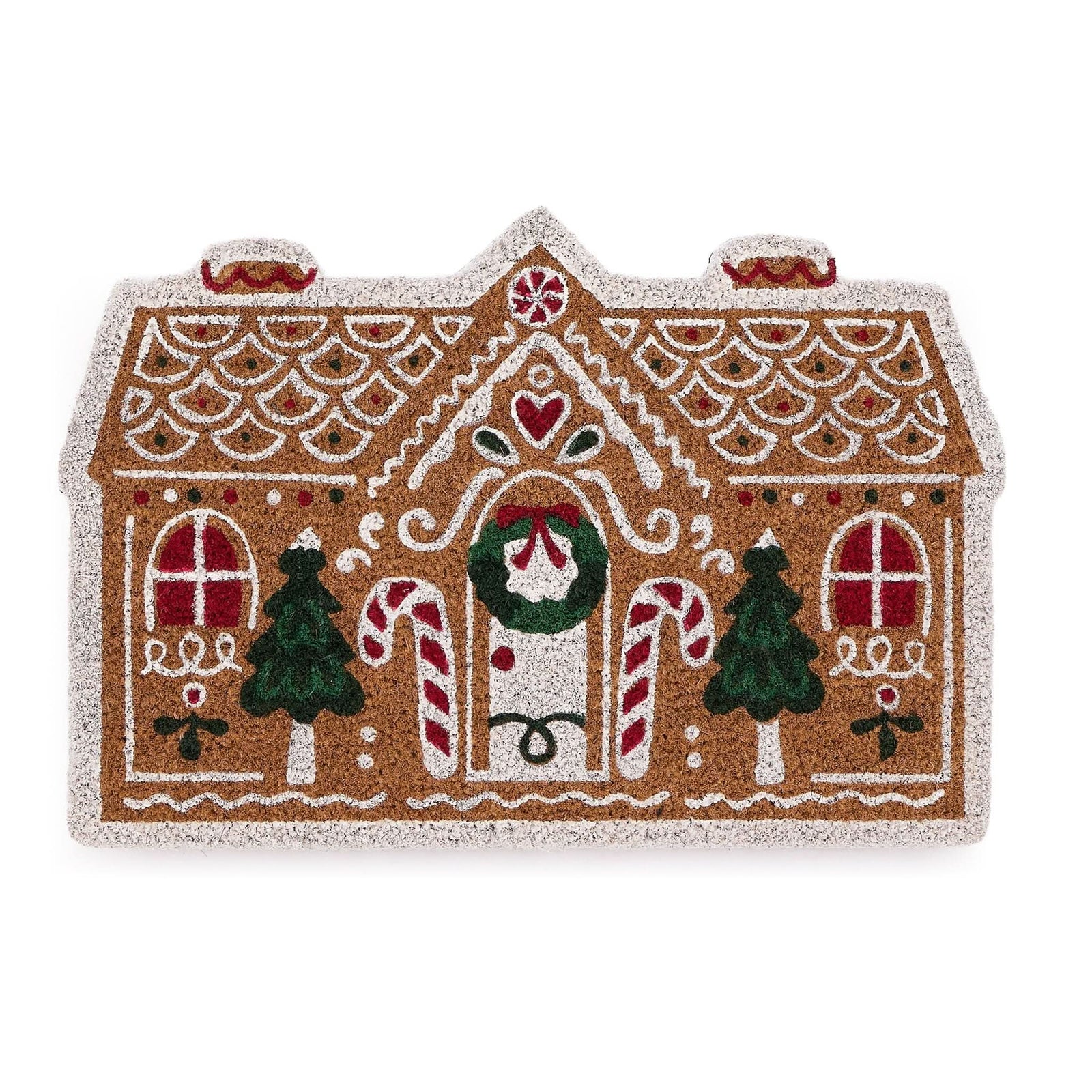 My Mat Gingerbread Cottage Coir Doormat Natural Coconut 40x60cm - beUNIQ - 40x60cm doormat - christmas door mat
