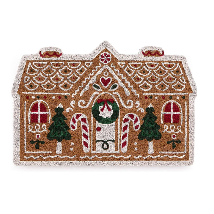 My Mat Gingerbread Cottage Coir Doormat Natural Coconut 40x60cm - beUNIQ - 40x60cm doormat - christmas door mat