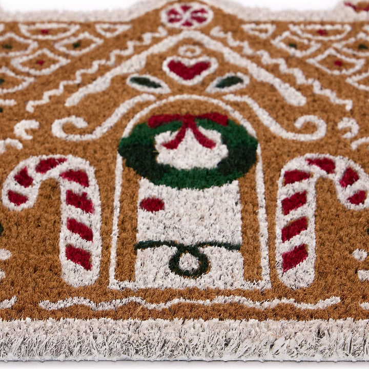 My Mat Gingerbread Cottage Coir Doormat Natural Coconut 40x60cm - beUNIQ - 40x60cm doormat - christmas door mat