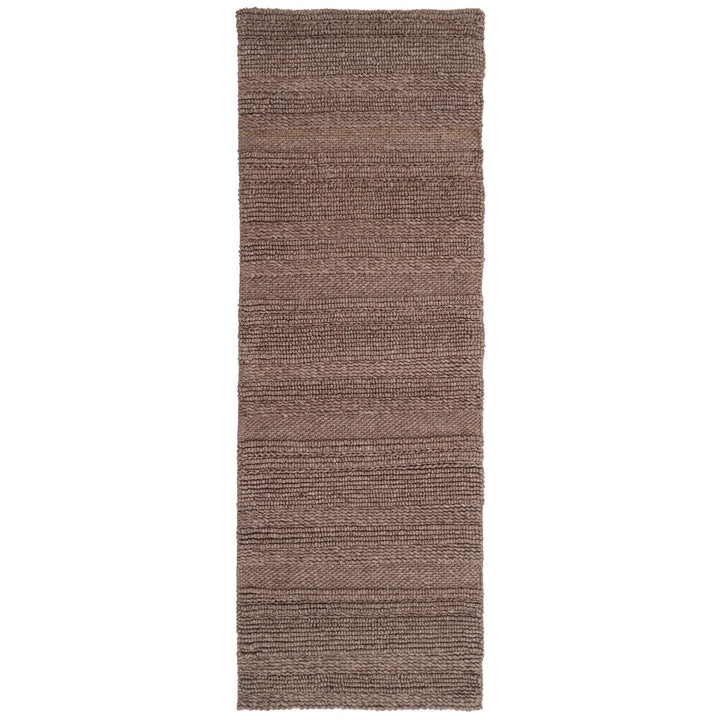 Origins Chunky Knit Wool Rug Brown Hand Woven Textured - beUNIQ - Brown Wool Rug - 067X200 - Chunky Wool Rug