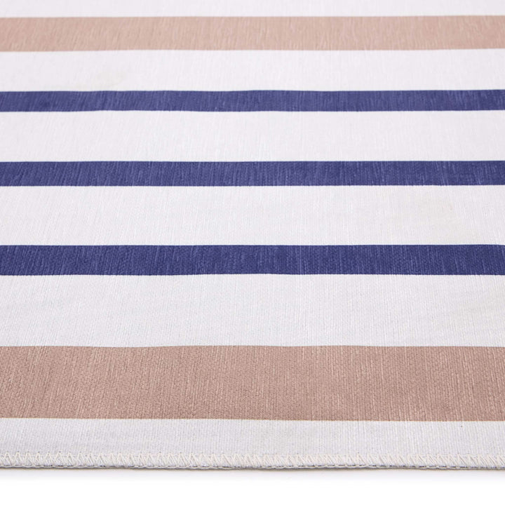 Origins Washable Coastal Stripe Rug Non - Slip Chenille - beUNIQ - coastal stripe rug - 67x200 - Created by Product Upload