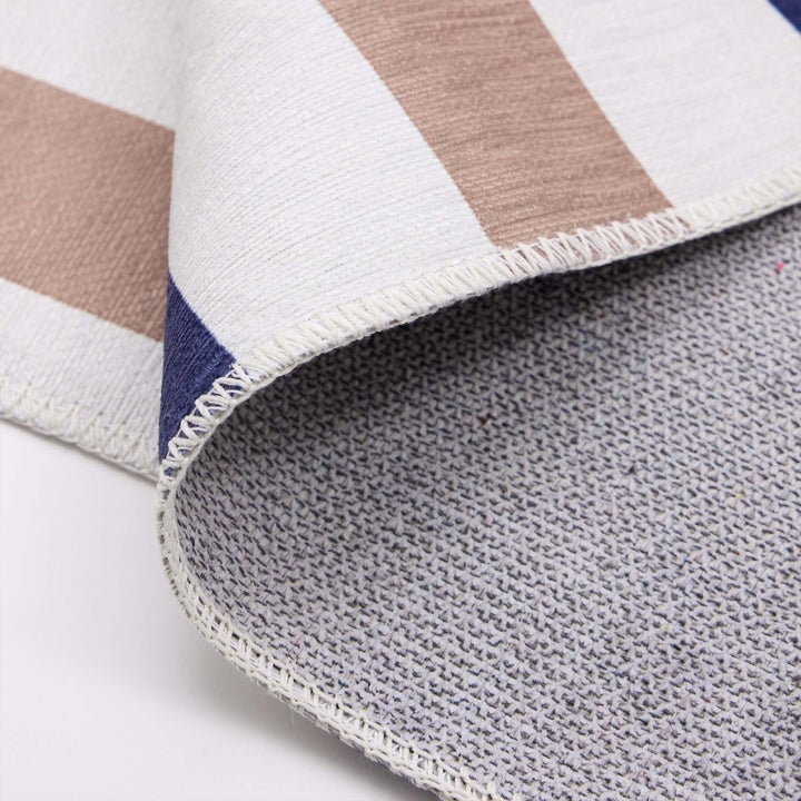 Origins Washable Coastal Stripe Rug Non - Slip Chenille - beUNIQ - coastal stripe rug - 67x200 - Created by Product Upload