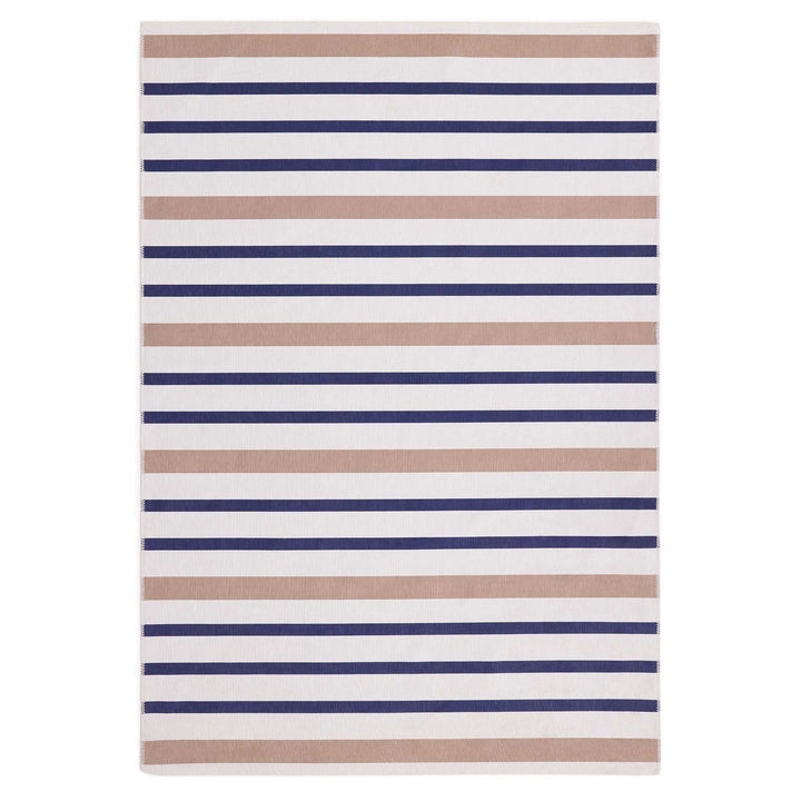 Origins Washable Coastal Stripe Rug Non - Slip Chenille - beUNIQ - coastal stripe rug - 80x150 - Created by Product Upload