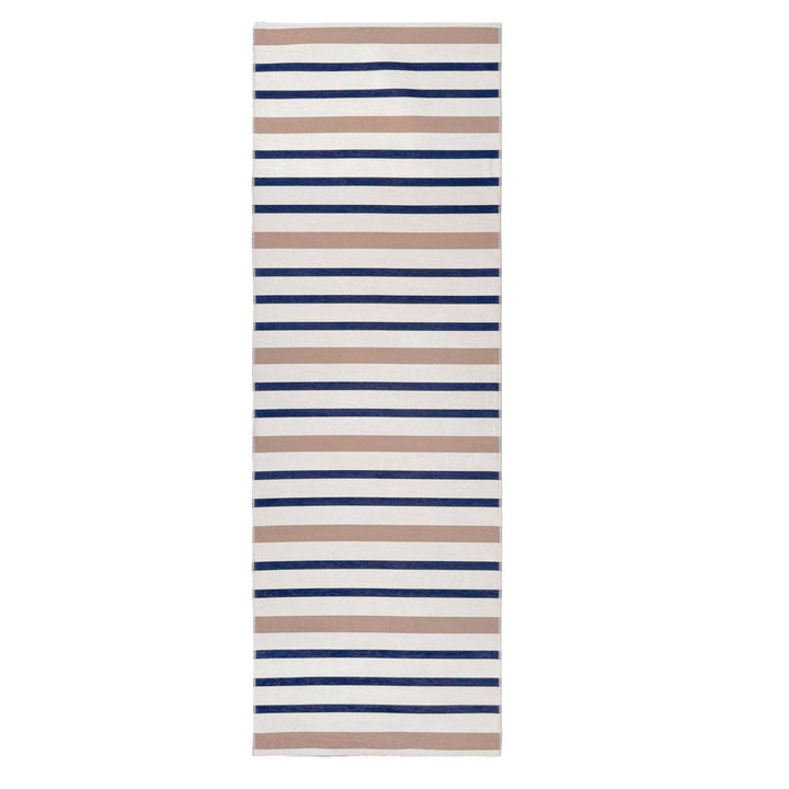 Origins Washable Coastal Stripe Rug Non - Slip Chenille - beUNIQ - coastal stripe rug - 67x200 - Created by Product Upload