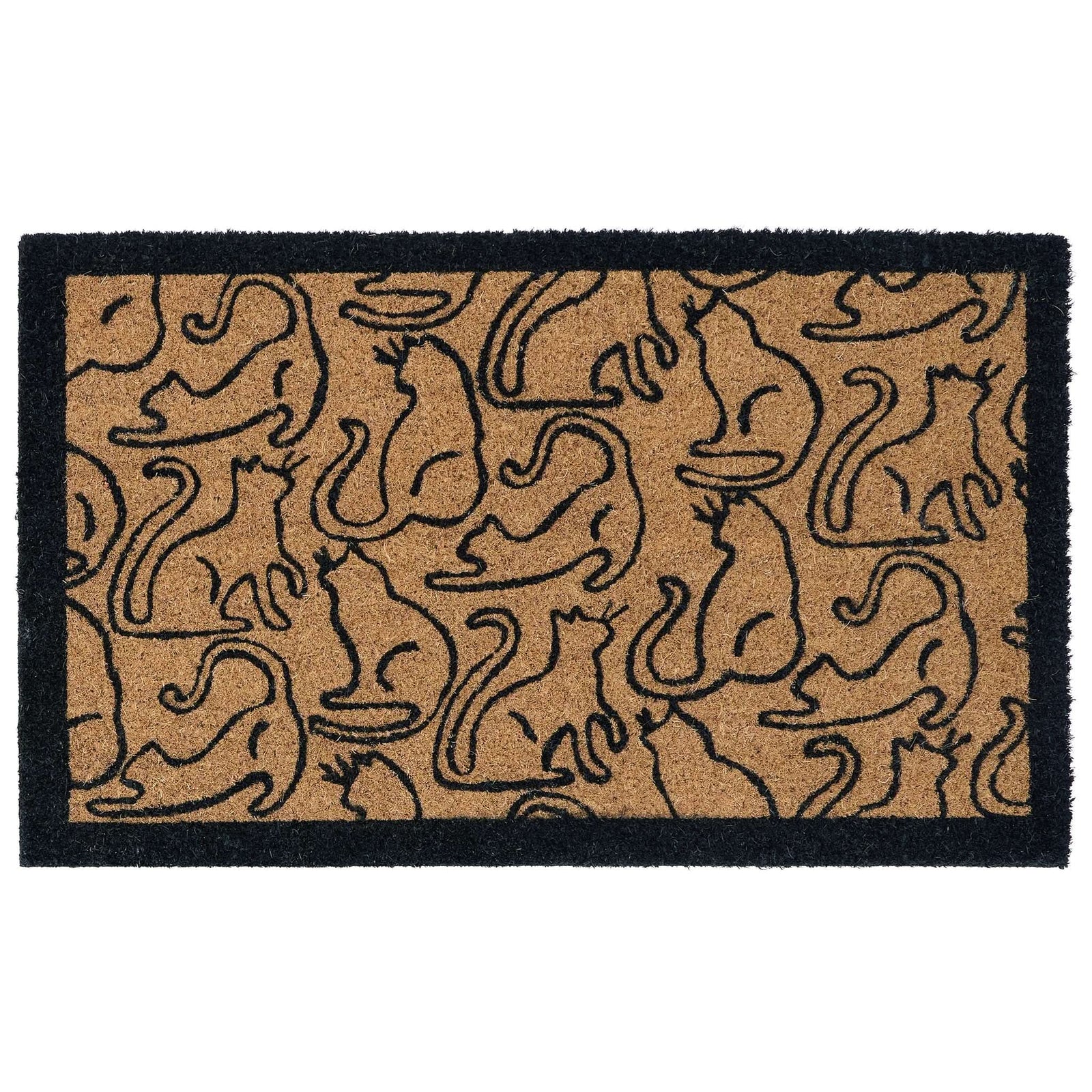 My Mat Coir Door Mat Outline Cats 45x75cm - beUNIQ - cat design mat - coir mat