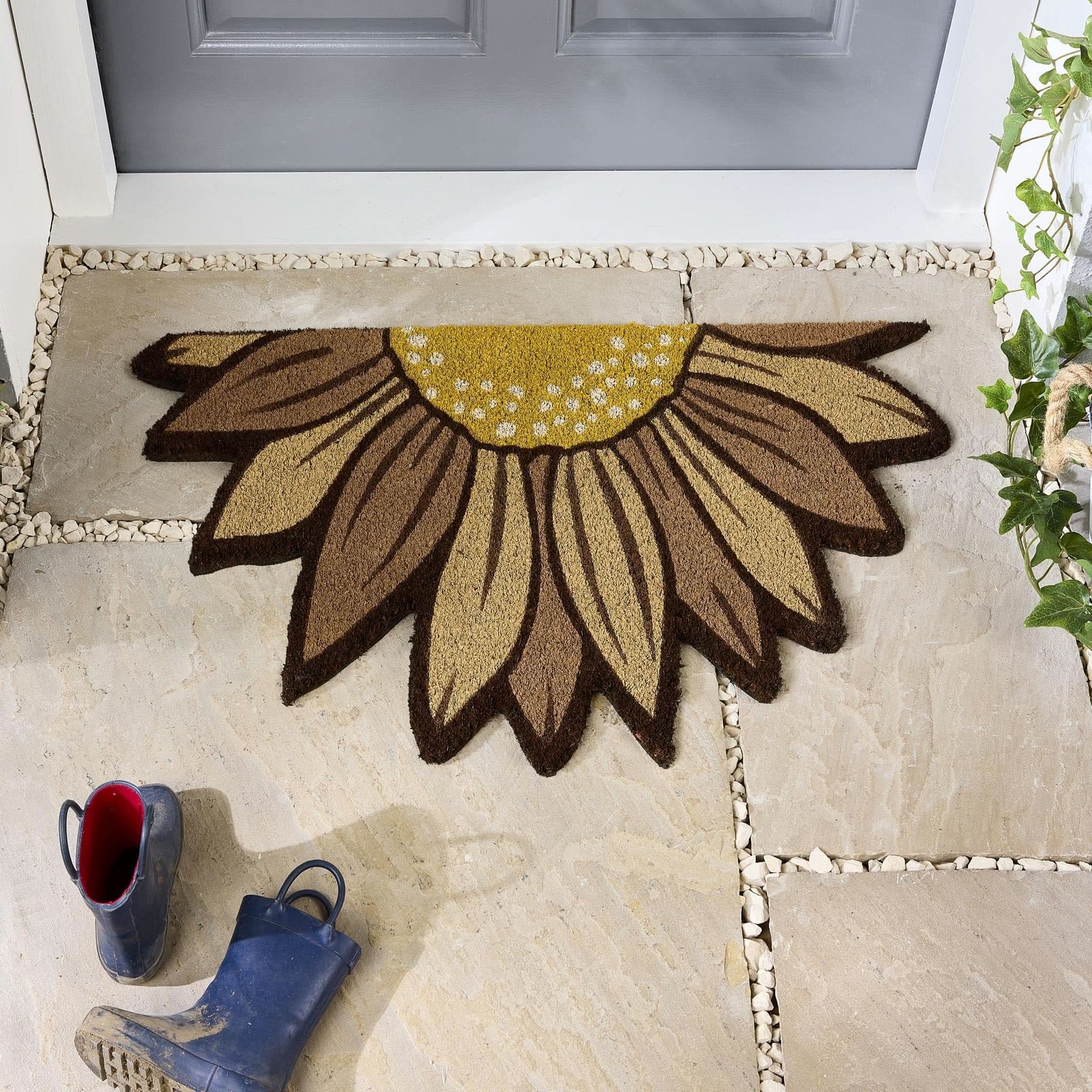 My Mat Sunflower Printed Coir Doormat 45x75cm - beUNIQ - coir doormat - Created by Product Upload