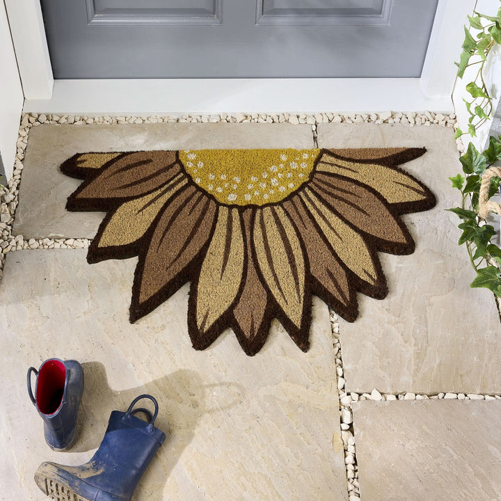 My Mat Sunflower Printed Coir Doormat 45x75cm - beUNIQ - coir doormat - Created by Product Upload