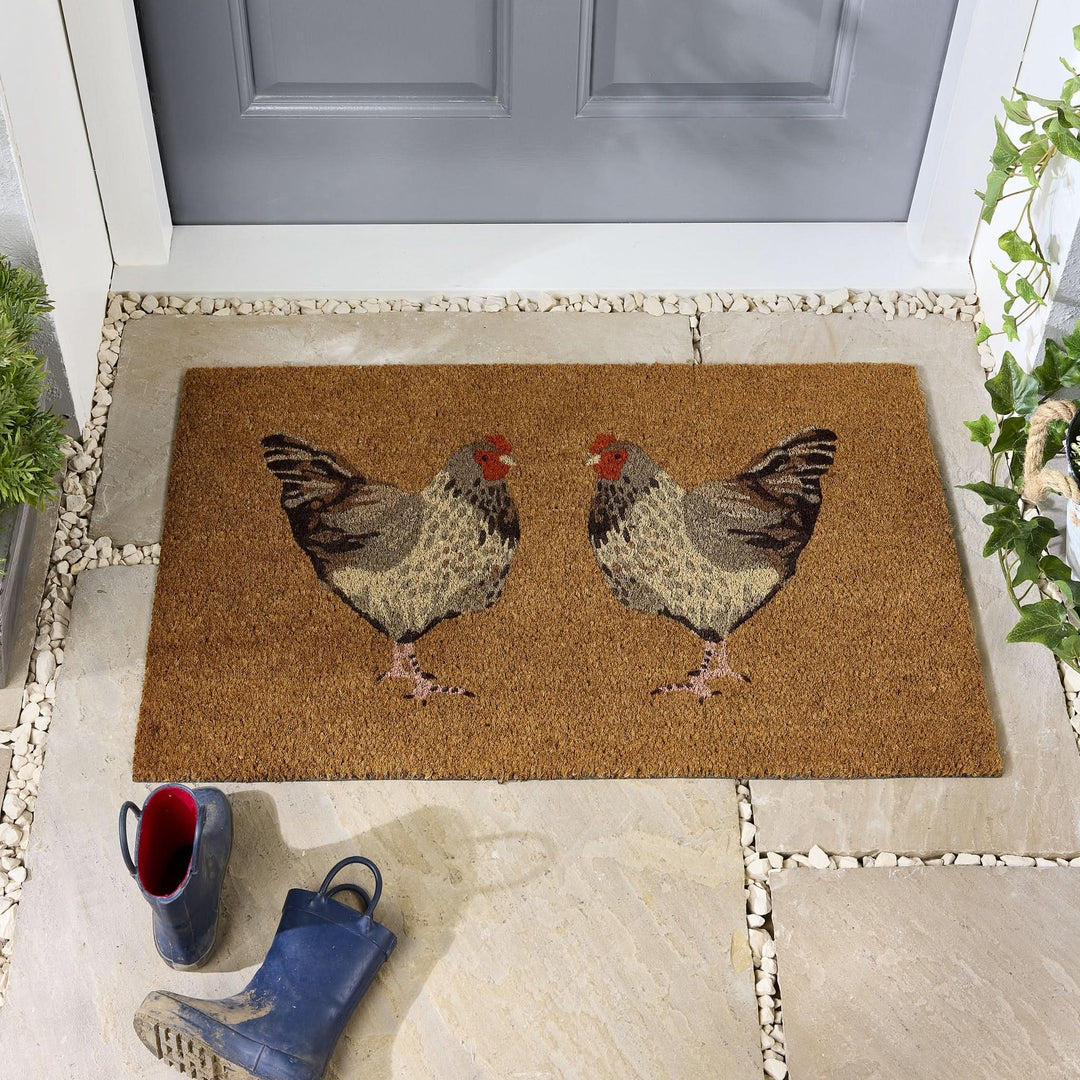 My Mat Printed Coir Doormat Chicken Design 45x75cm - beUNIQ - chicken doormat - coir doormat