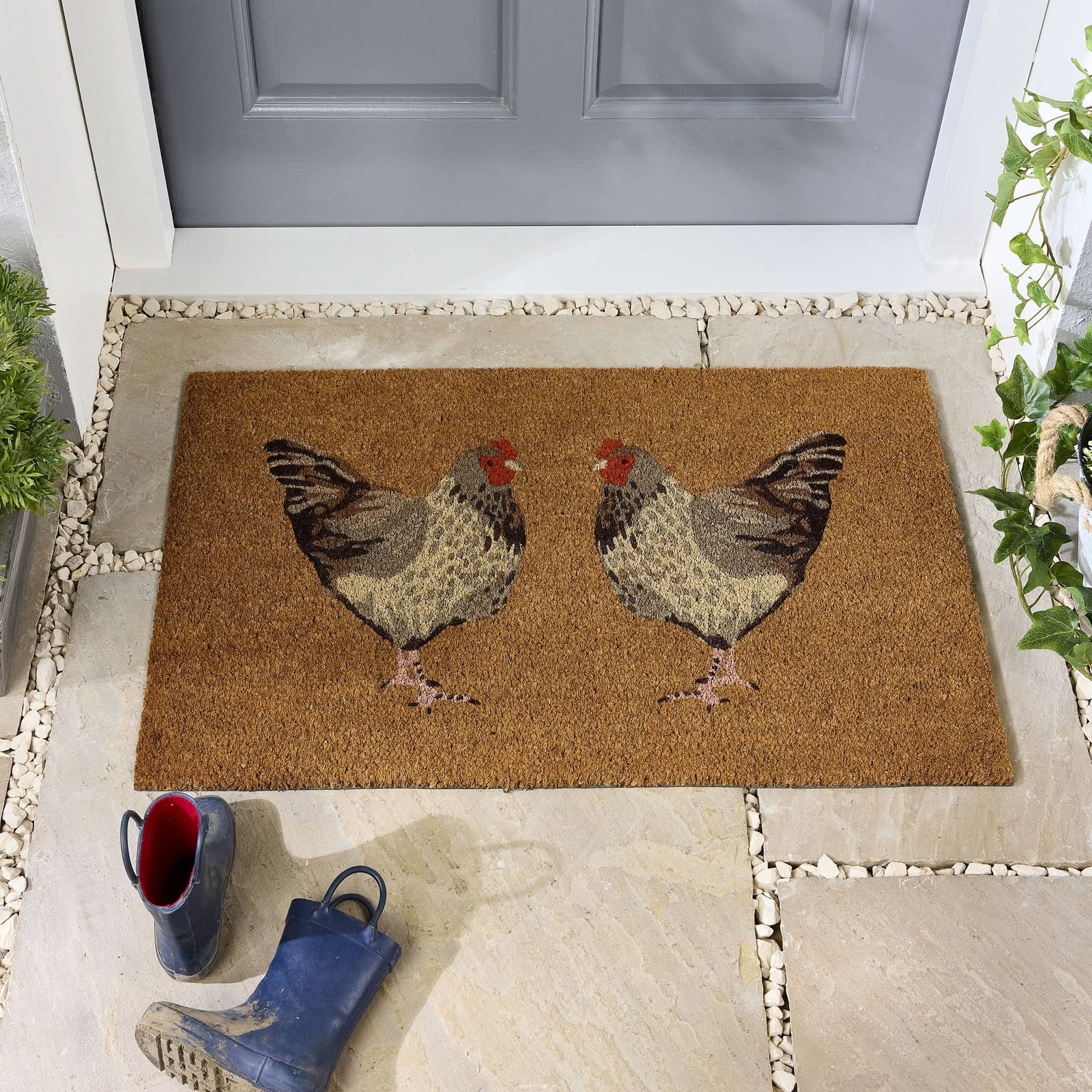 My Mat Printed Coir Doormat Chicken Design 45x75cm - beUNIQ - chicken doormat - coir doormat
