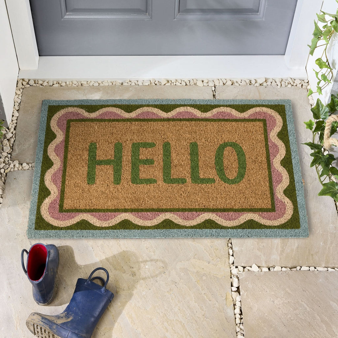 My Mat Printed Coir Doormat Hello Scallop 45x75cm - beUNIQ - Coir Doormat - Created by Product Upload