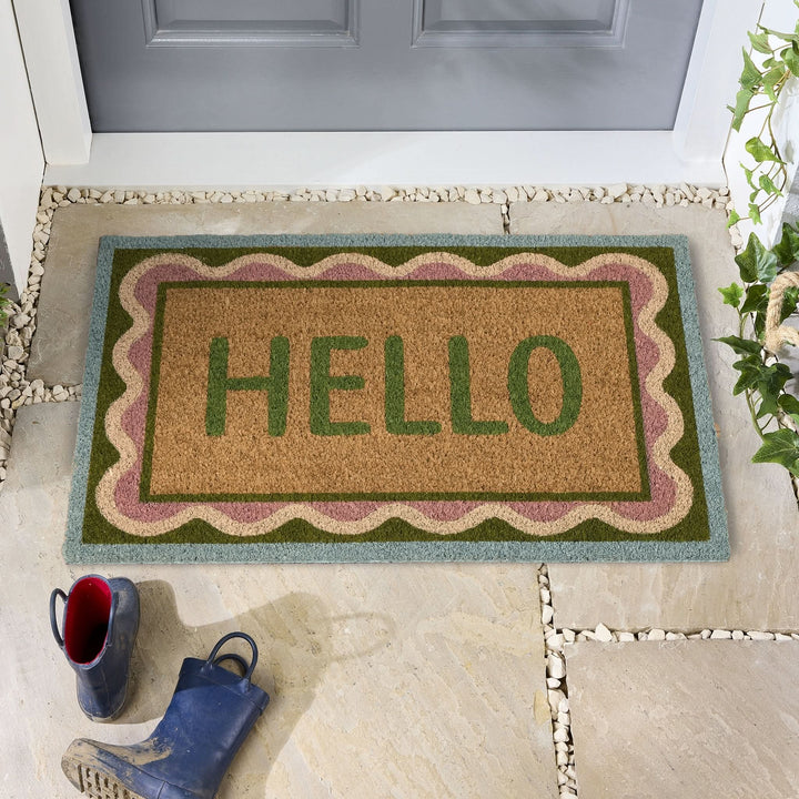 My Mat Printed Coir Doormat Hello Scallop 45x75cm - beUNIQ - Coir Doormat - Created by Product Upload