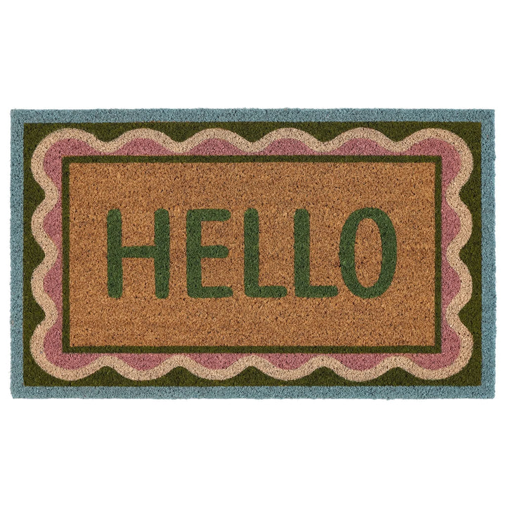 My Mat Printed Coir Doormat Hello Scallop 45x75cm - beUNIQ - Coir Doormat - Created by Product Upload
