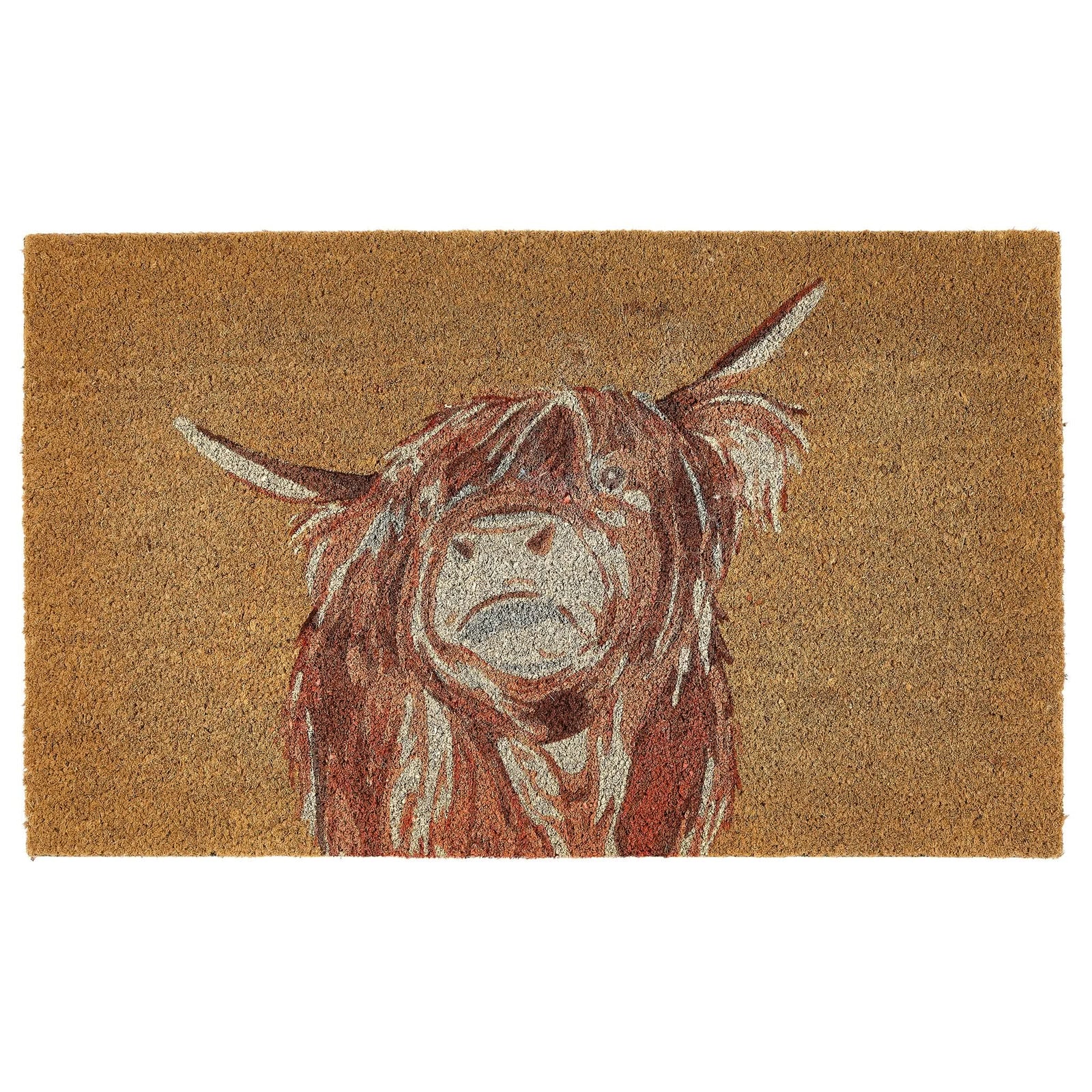 My Mat Highland Cow Printed Coir Doormat 45x75cm - beUNIQ - Created by Product Upload - Eco - friendly Door Mat