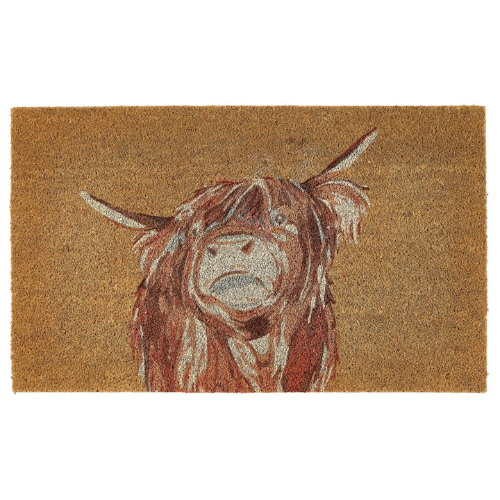 My Mat Highland Cow Printed Coir Doormat 45x75cm - beUNIQ - Created by Product Upload - Eco - friendly Door Mat