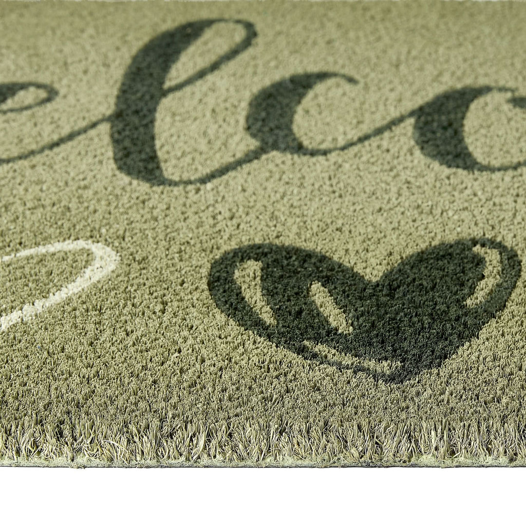 My Mat Printed Coir Welcome Sage Doormat 45x75cm Green - beUNIQ - coir doormat - Created by Product Upload