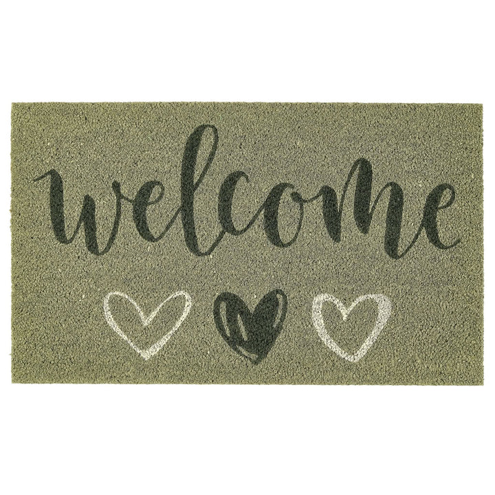 My Mat Printed Coir Welcome Sage Doormat 45x75cm Green - beUNIQ - coir doormat - Created by Product Upload