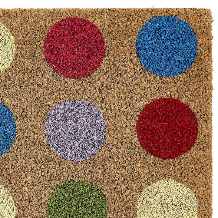 My Mat Printed Coir Doormat Multicoloured Spots 45x75cm - beUNIQ - 45x75cm - Coir Doormat