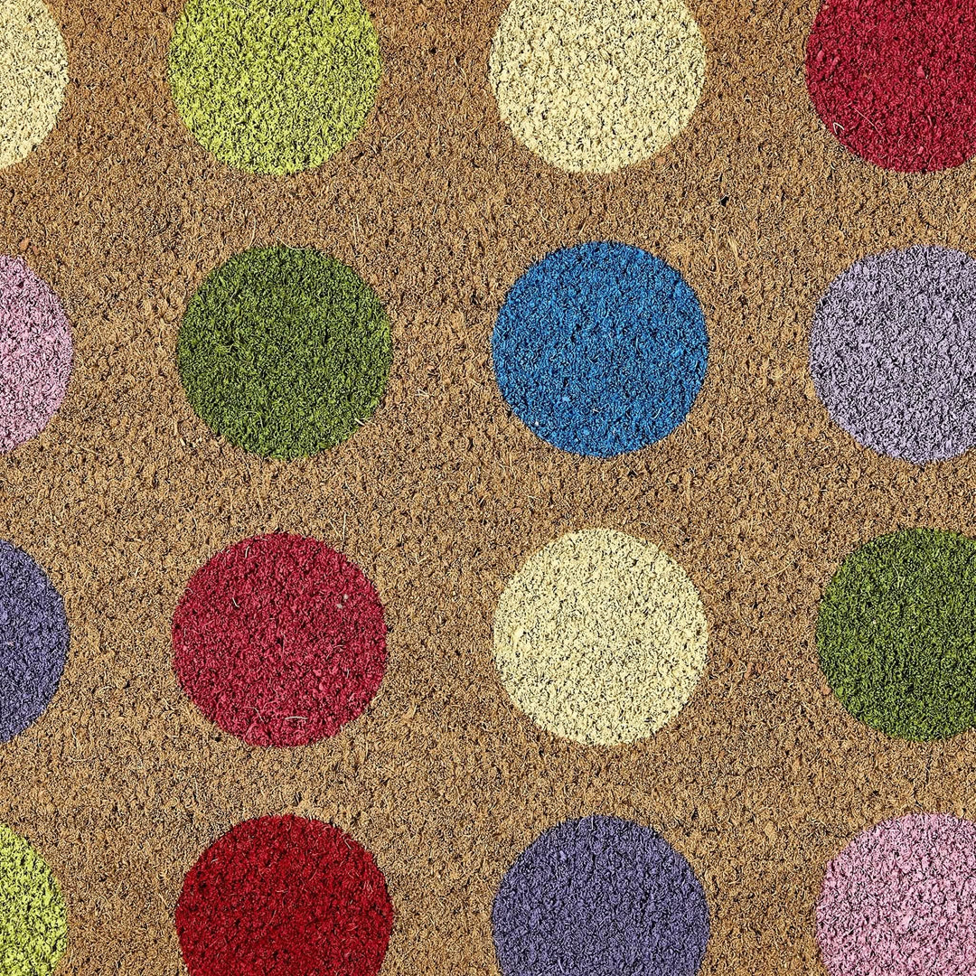 My Mat Printed Coir Doormat Multicoloured Spots 45x75cm - beUNIQ - 45x75cm - Coir Doormat