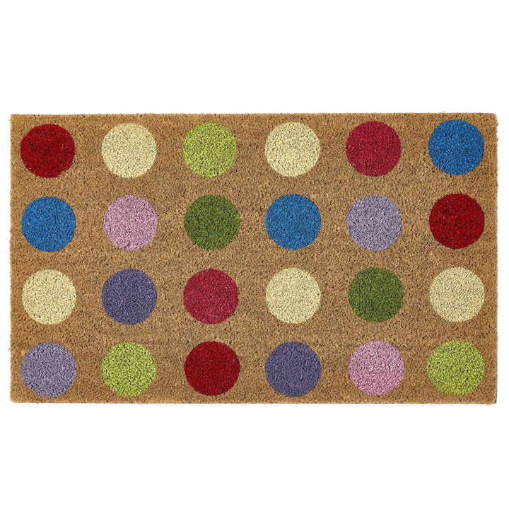 My Mat Printed Coir Doormat Multicoloured Spots 45x75cm - beUNIQ - 45x75cm - Coir Doormat