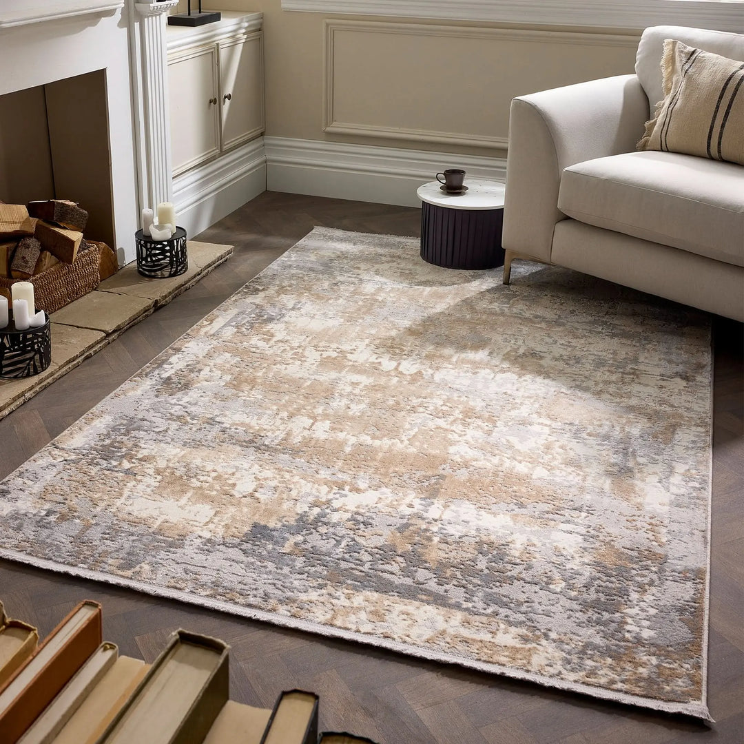 Origins Vintage Medallion Blue Grey Distressed Traditional Fringed Rug - beUNIQ - blue grey rug - 80cm x 150cm - Created by Product Upload