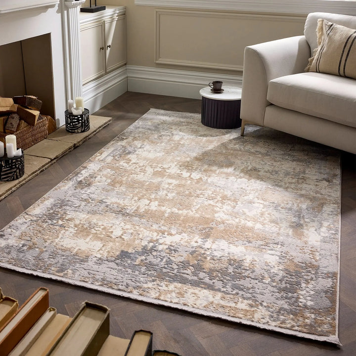 Origins Vintage Medallion Blue Grey Distressed Traditional Fringed Rug - beUNIQ - blue grey rug - 80cm x 150cm - Created by Product Upload