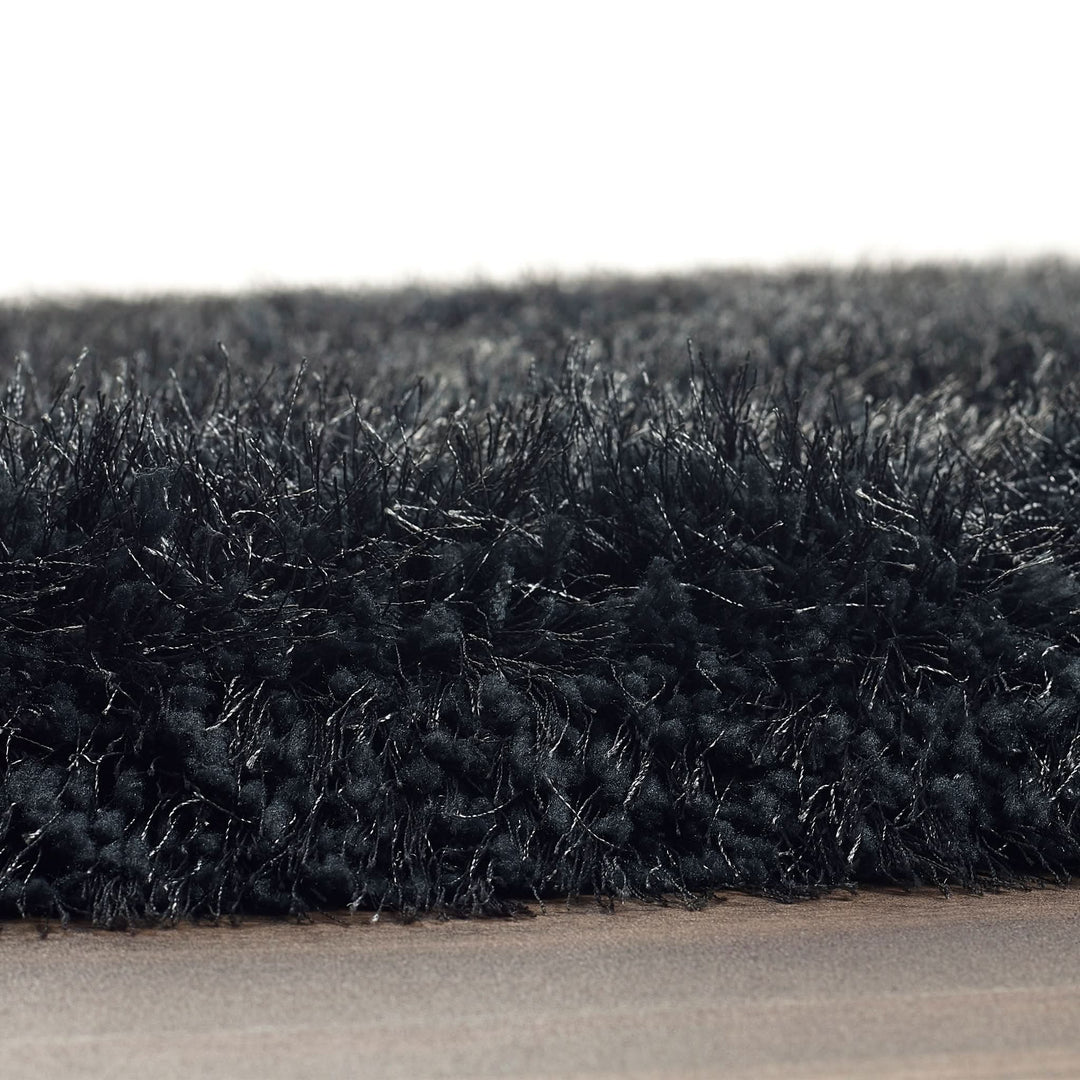 Origins Extravagance Dark Grey Thick Shaggy Luxury Polyester Rug - beUNIQ - Created by Product Upload - 80cm x 150cm - dark grey shaggy rug