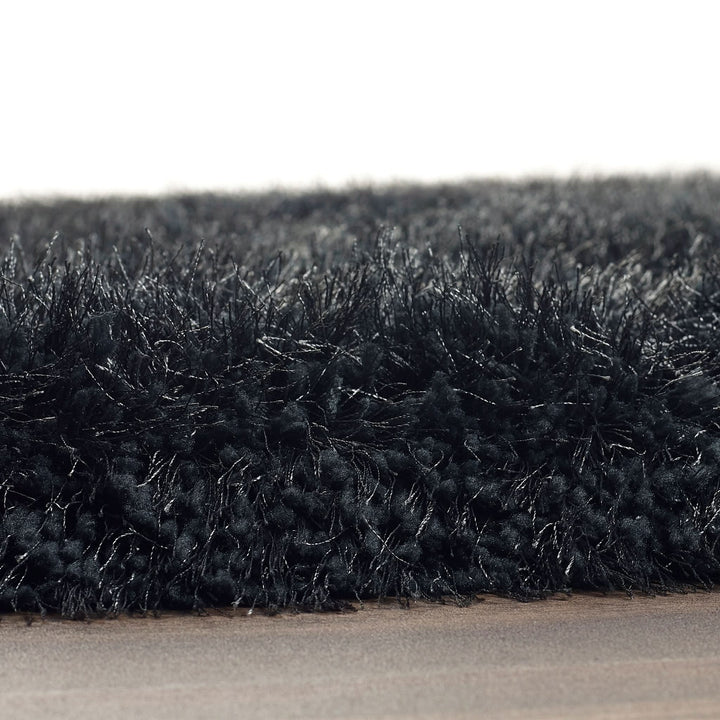 Origins Extravagance Dark Grey Thick Shaggy Luxury Polyester Rug - beUNIQ - Created by Product Upload - 80cm x 150cm - dark grey shaggy rug