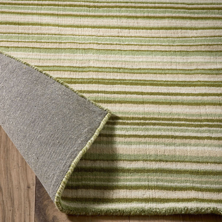 Origins Fine Stripes Green Patterned Area Rug - beUNIQ - contemporary area rug - 67x200 - Created by Product Upload