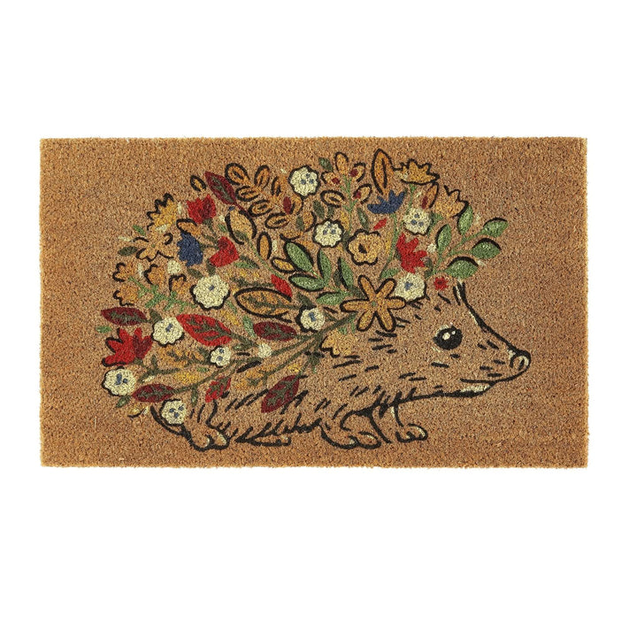 My Mat Floral Hedgehog Printed Coir Doormat 45x75cm - beUNIQ - coir doormat - Created by Product Upload