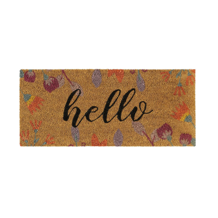 My Mat Floral Hello Coir Door Mat Insert 23x53cm - beUNIQ - coir door mat insert - Created by Product Upload